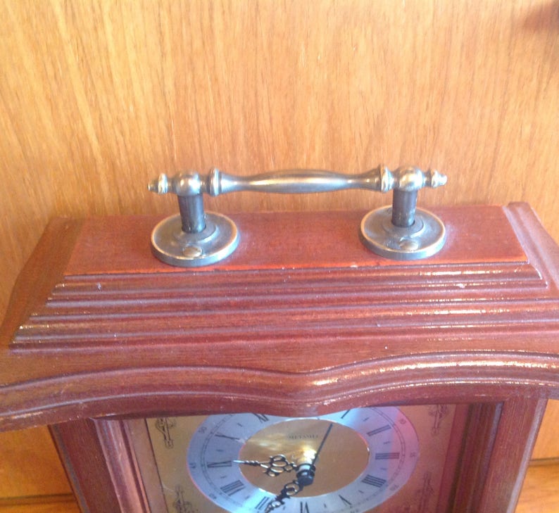 Metamec Vintage Mantel Shelf Clock Wooden Square Clock Etsy