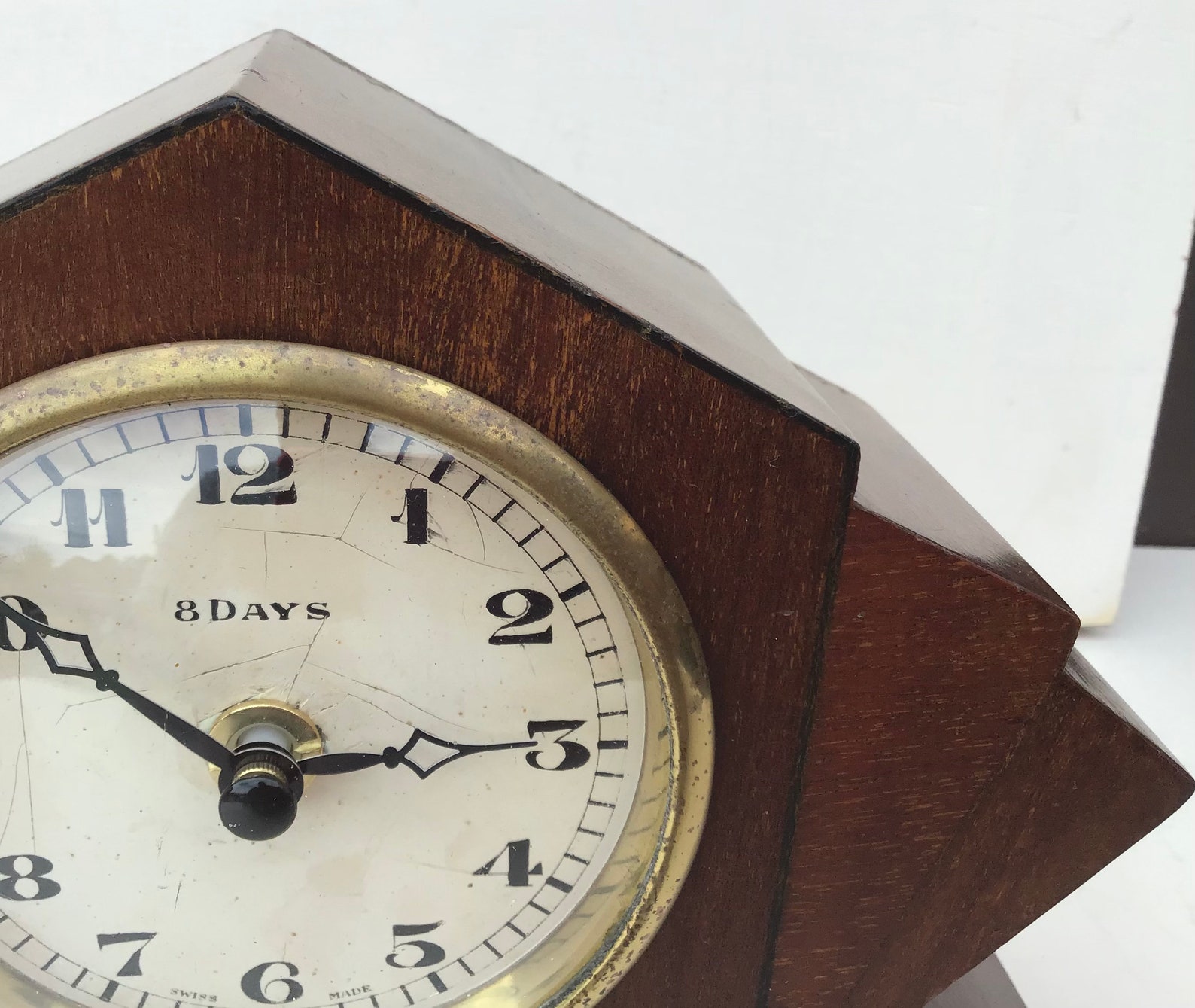 Vintage Wooden Clock Case Mantel Shelf 1930's Etsy UK