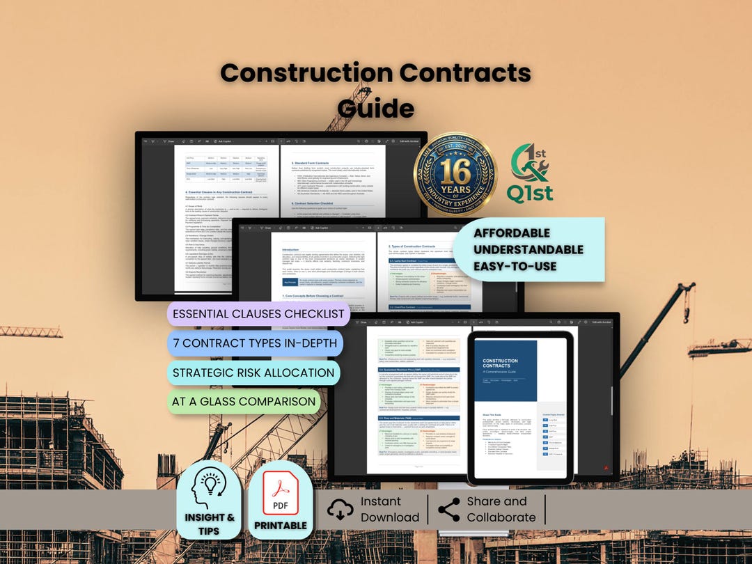 Construction Contract Guide | PDF Digital Book for Builders and ...