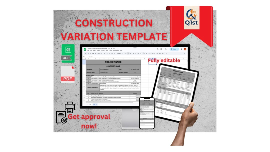 Variation Templete Construction Variation Template - Etsy