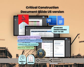 US Home Construction Document Guide — 43 Critical Documents, 7 Phases