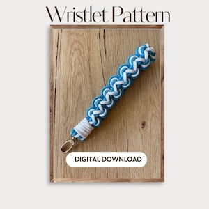 Modèle de bracelet en macramé argentin | Tutoriel porte-clés facile à réaliser (PDF)