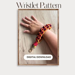 Germany Flag Macrame Wristlet Keychain | World Cup Fan Craft (Digital Guide)