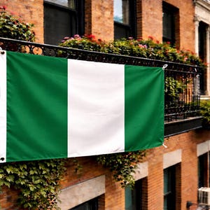 Nigerias flagga 150 x 90 cm | Nigeriansk flagga utomhus inomhus | Stor flaggbanderoll