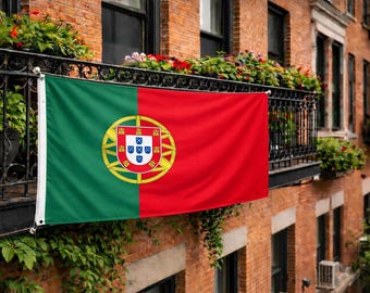 Bandera de Portugal de 150 x 90 cm (3 x 5 pies) / Bandera portuguesa para exteriores e interiores / Bandera grande