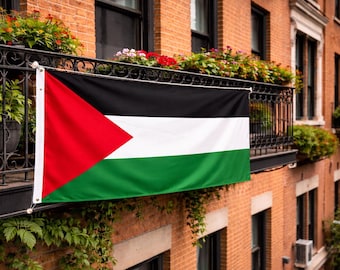 Bandera de Palestina de 150 x 90 cm (3 x 5 pies) / Bandera palestina para exteriores e interiores / Bandera grande