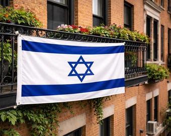 Vlag van Israël 3 x 5 ft (150 x 90 cm) | Israëlische vlag buiten binnen | Grote vlagbanner