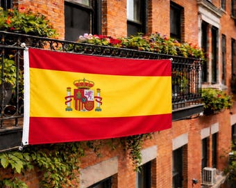 Spanien Flagge 150 x 90 cm | Spanische Flagge Outdoor Indoor | Große Wimpelkette