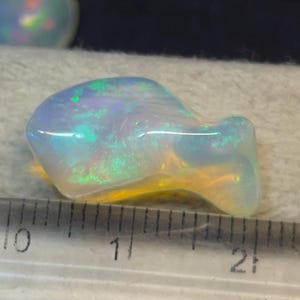 Natural Opal Raw Polish | Ethiopian Opal Multi fire Cabochon Gemstones – 5.20 CTS AAA++