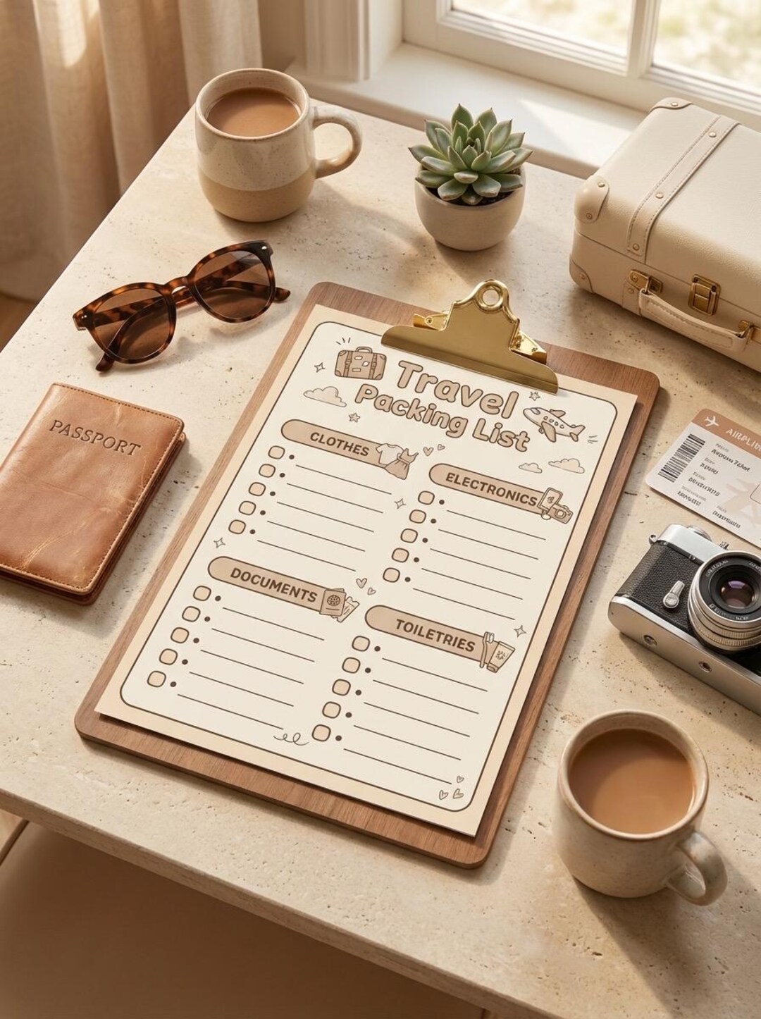 Travel Packing List Printable | Vacation Packing Checklist | Minimalist ...