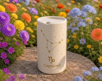Taza del zodíaco con tapa, taza de café con constelación, regalo de astrología, taza del horóscopo, regalo de cumpleaños según el signo zodiacal, taza de cerámica minimalista