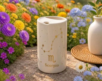 Taza del zodíaco con tapa, taza de café con constelación, regalo de astrología, taza del horóscopo, regalo de cumpleaños según el signo zodiacal, taza de cerámica minimalista