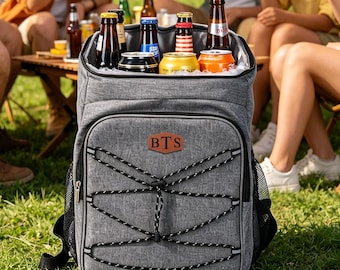 Personalized Groomsmen Cooler Backpack, Insulated Beer Bag, Beach Picnic Cooler