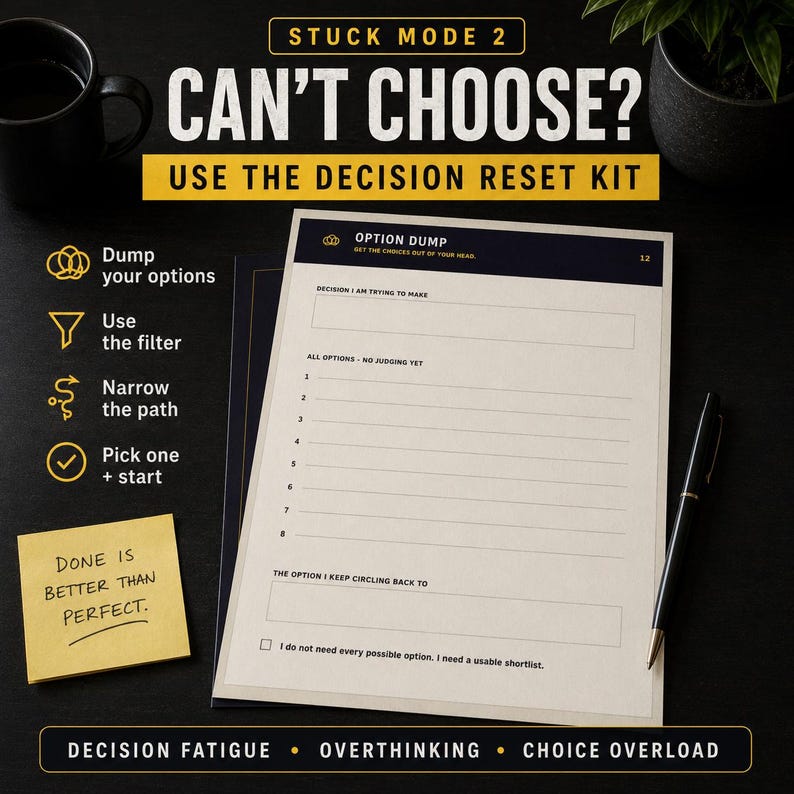ADHD Reset Toolkit Bundle | ADHD Printable Pdf for Task Paralysis ...