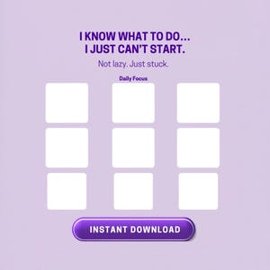 Planejador de Reinicialização da Dopamina para TDAH | Foco Diário Imprimível | Auxílio para Disfunção Executiva | Download Imediato em PDF