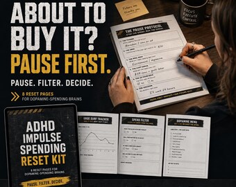 ADHD Impulse Spending Reset Kit | Dopamine Buying Pause Tool (PDF)