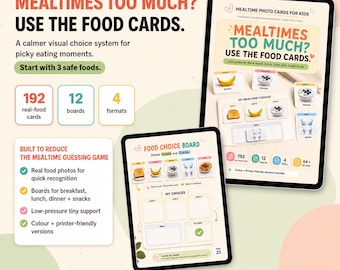 Picky Eating Food Choice Board | Visual Mealtime Photo Cards for Kids (PDF)