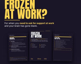 ADHD Reasonable Adjustments Kit | Workplace Accommodation Request Scripts | Frozen at Work Support PDF