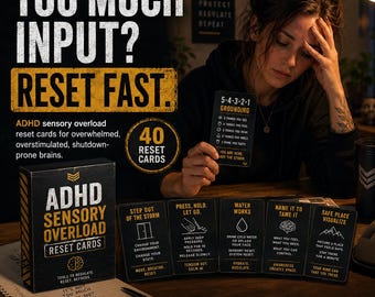 ADHD Sensory Overload Reset Cards | Printable Coping Tools (PDF Download)