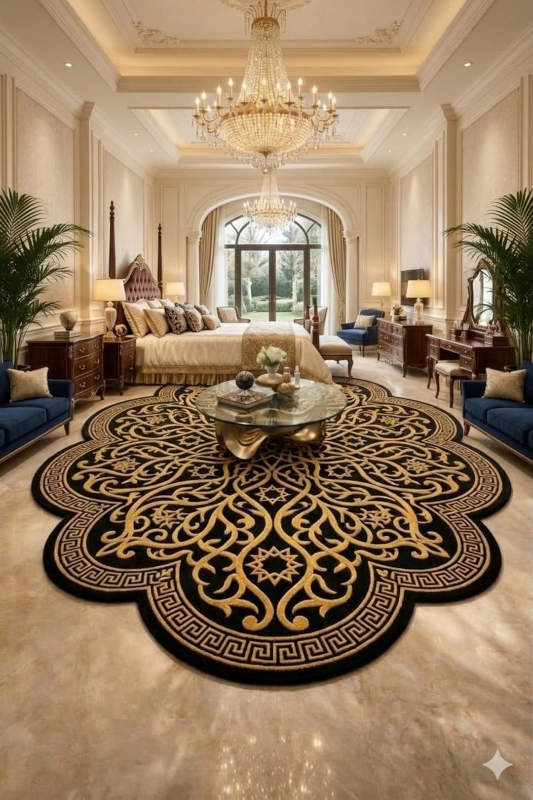 Goldan Rug Hand Tufted Wool Modern Abstract Golden Rug Irregular Shape Area ...
