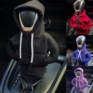 Mini hoodie versnellingspookhoes, leuke auto versnellingspook hoodie, universele versnellingsknop hoes, grappig auto-interieur decoratie accessoire