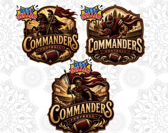 Commanders Football T-Shirt Design, Sports Fan Apparel PNG (Digital Download)