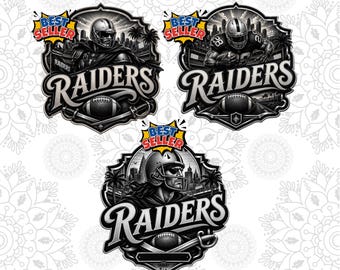 Raiders Football T-Shirt Design, Sports Fan Apparel PNG (Digital Download)