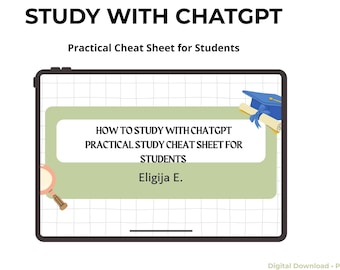 ChatGPT-studiegids | Cheatsheet AI-studie voor studenten | Digitale pdf-download