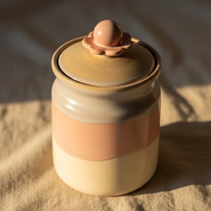 Plantilla para tarro de almacenamiento de cerámica, patrón de losa de arcilla para bricolaje en PDF, recipiente de cerámica con tapa