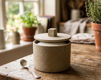 Sugar Bowl Pottery Template PDF | Ceramic Lidded Bowl with Handle Pattern | DIY Slab Pottery Digital Download | Kitchen Printable