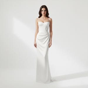 guatemalan embroidered dress Fit&Flare Long Train Wedding Dress V-neckline – loveangeldress