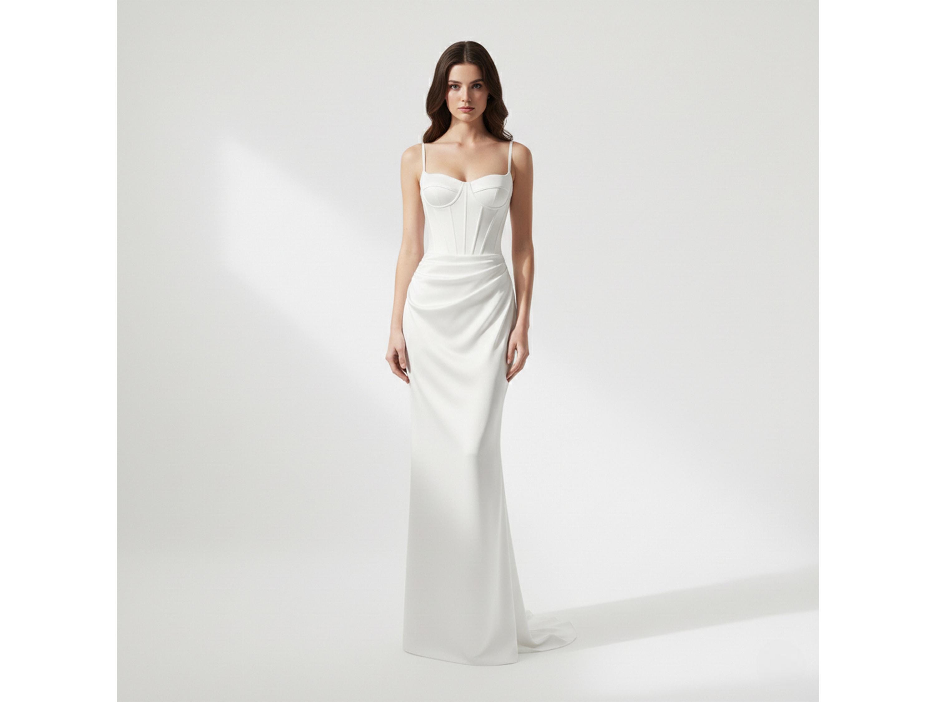 bodycon halloween dress Bodycon Off-the Shoulder Satin Simple Wedding Dress Sleeveless Short H –  DorrisDress