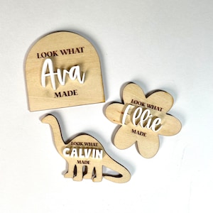 Look What I Made Magnet | Arched Magnet | Flower Magnet | Dinosaur Magnet | Magnet
