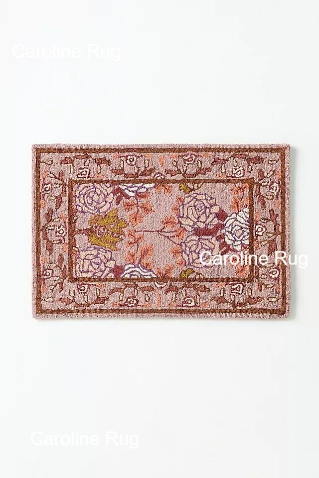 Dusty Rose Hand-tufted Rug Hooked 100% Wool Floral Printed Rug 4x6 5x8 ...