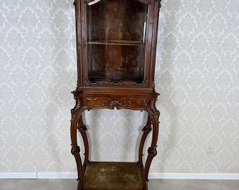 Antique French Louis XV Style Vitrine , Rococo Revival Secretary