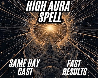 High Aura Spell, Raise Vibration and Energy Field, Attract Positivity and Power, Powerful Manifestation Ritual, Same Day Cast