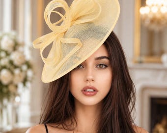 Sinary Fascinator Hat, Wedding Hair Accessory, Tea Party Ascot Races Fascinator with Headband