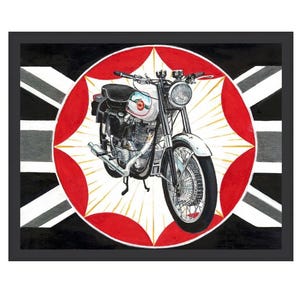 BSA Goldstar em aquarela 1 de 20