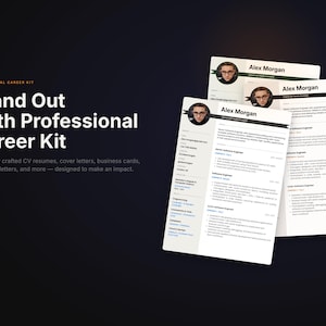 Professional IT Resume Bundle Canva | CV Cover Letter LinkedIn Banner Business Card | ATS Friendly