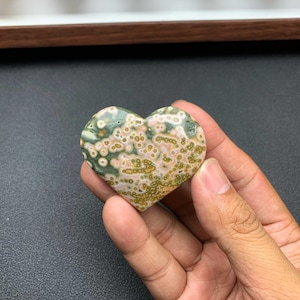 Ocean jasper heart - Etsy 日本