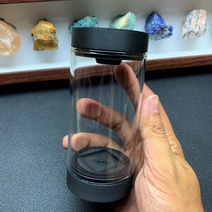 Rotating Mineral Display Tube, Dual UV White Light, Crystal Specimen Storage image 15