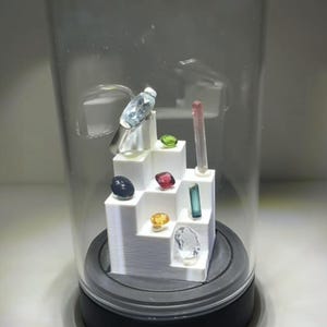 Rotating Mineral Display Tube, Dual UV White Light, Crystal Specimen Storage image 18