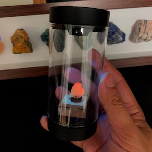 Rotating Mineral Display Tube, Dual UV White Light, Crystal Specimen Storage image 14