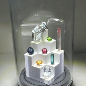 Rotating Mineral Display Tube, Dual UV White Light, Crystal Specimen Storage image 20