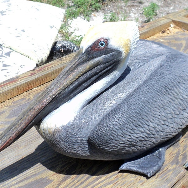 Large Pelican Statue Etsy