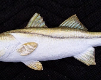 Snook wall fish carving sculpture edition