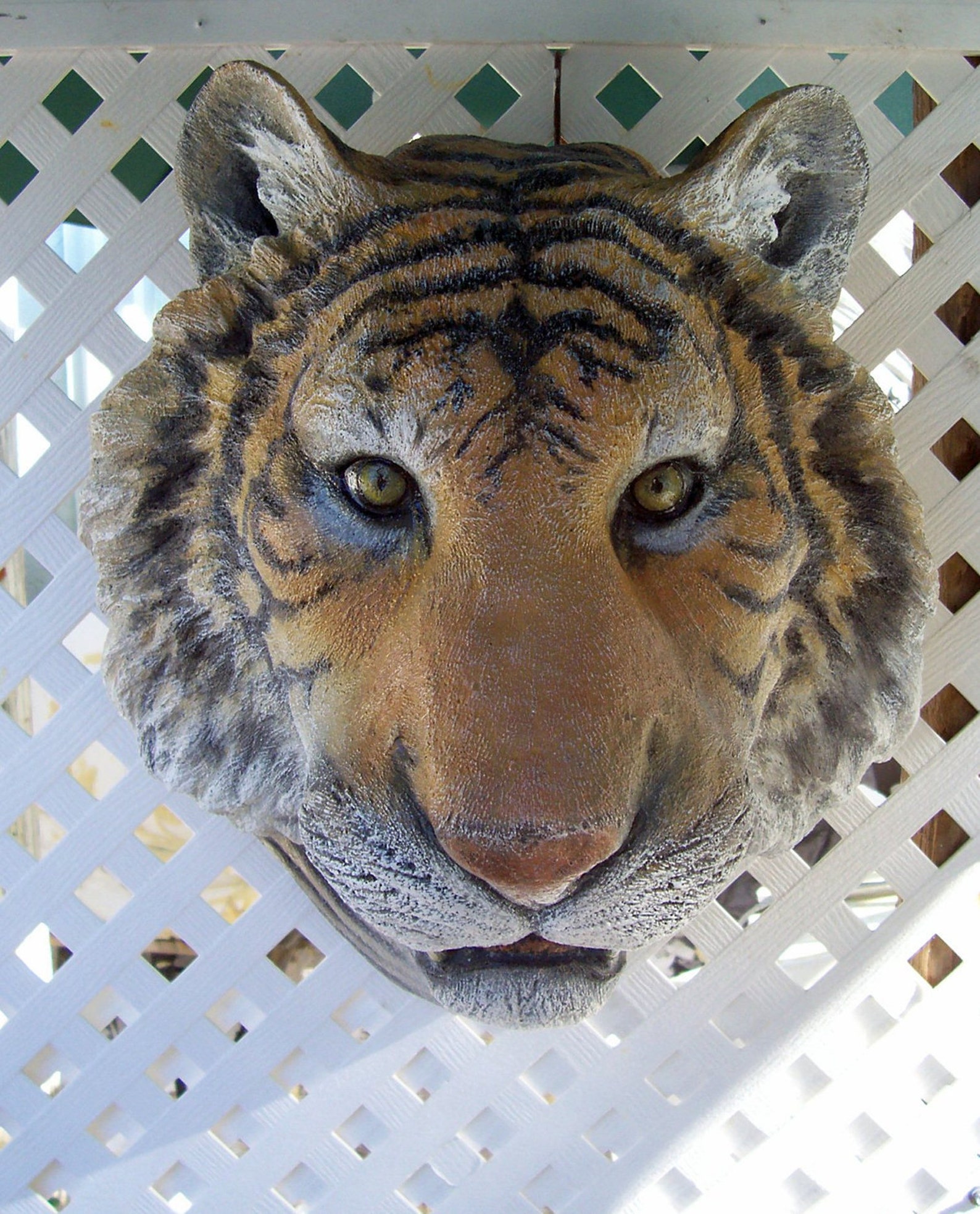 Big Lifesized Tiger Head Statue Wall Artist Sculpture Etsy