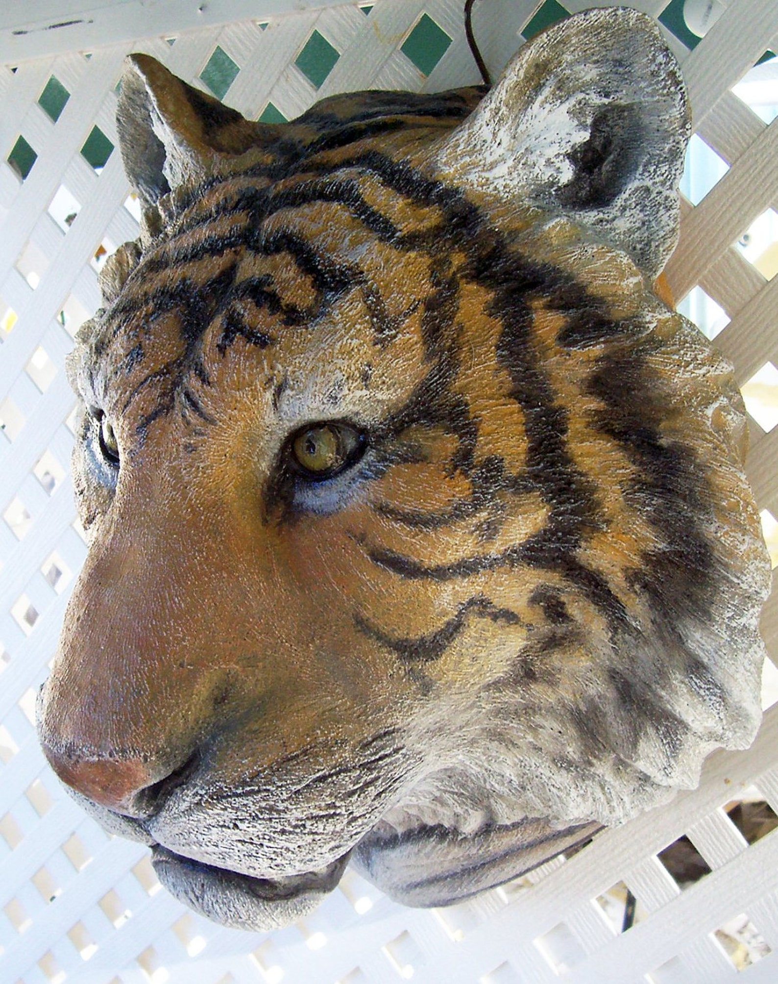 Big Lifesized Tiger Head Statue Wall Artist Sculpture Etsy