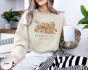 Disney Winnie The Pooh Sweatshirt, Retro Robin Pooh Bear Tigger Piglet Eeyore Group Sweater, Animal Kingdom, WDW Family Vacation Trip