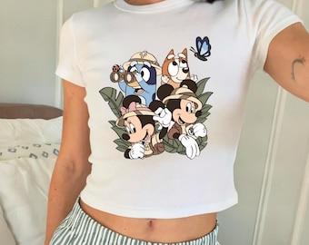 Safari Disney Baby Tee Animal Kingdom Graphic Baby Tee, Mickey And Friends Vacation Baby Tee, Cute Disney Park Outfit Baby Tee,Disney Animal